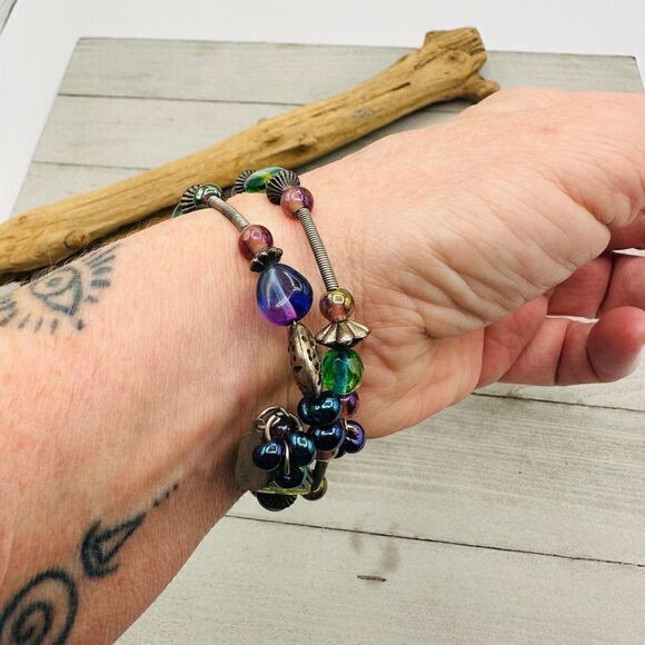 Vintage Tresca Beaded Wrap Bracelet Bohemian - Picture 4 of 6